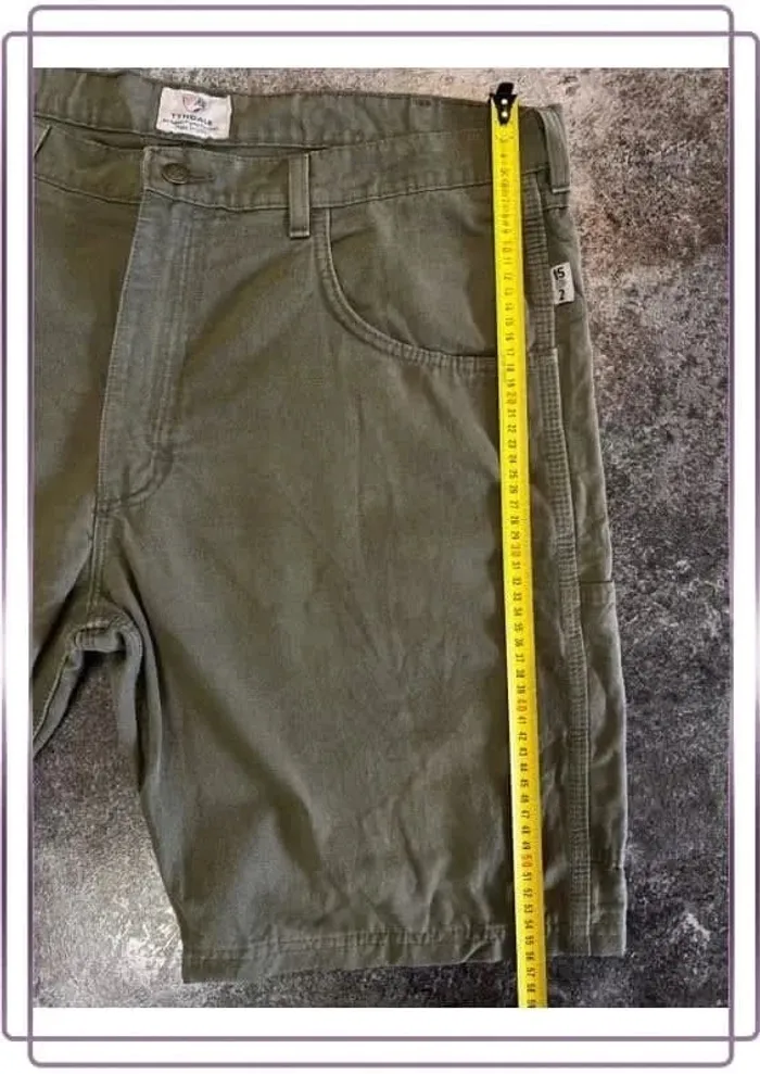 Short kaki cargo homme Tyndale 38x32 Pantaloncini carpentiere uomo Zimmermannsshorts Herren - photo numéro 5