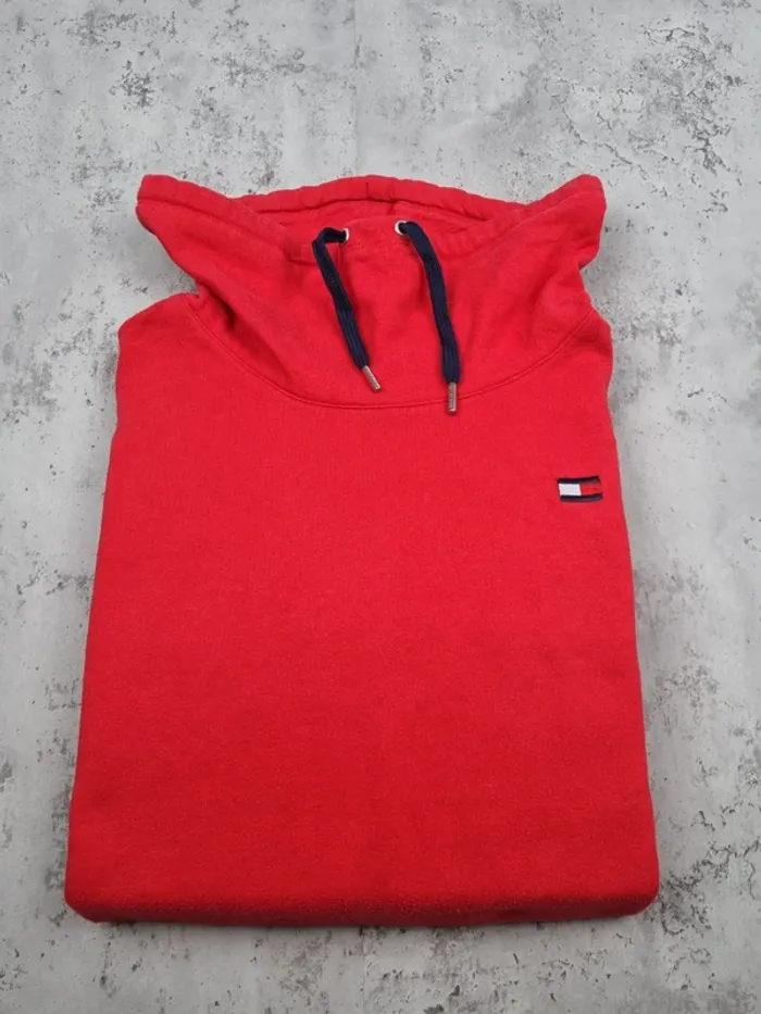 Sweat col roulé Tommy Hilfiger rouge L Hommes (mesures en photos) - photo numéro 2