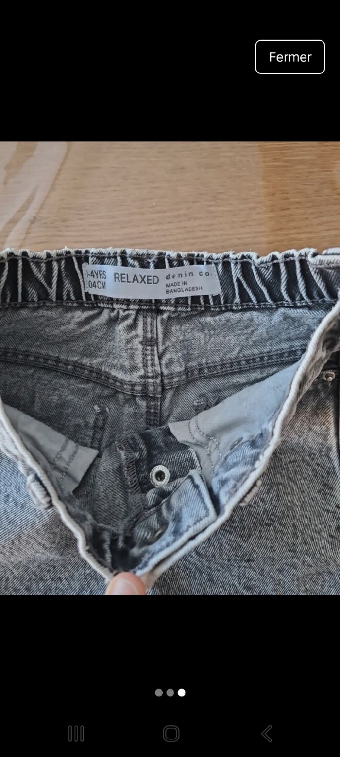 Jean gris  primark 3/4ans - photo numéro 2