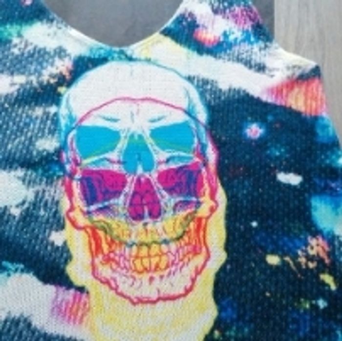 Debardeur maille skull