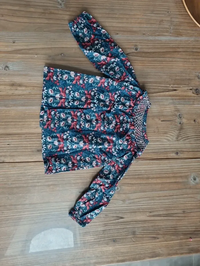 Blouse chemise fleurie sergent major 24 mois - photo numéro 3