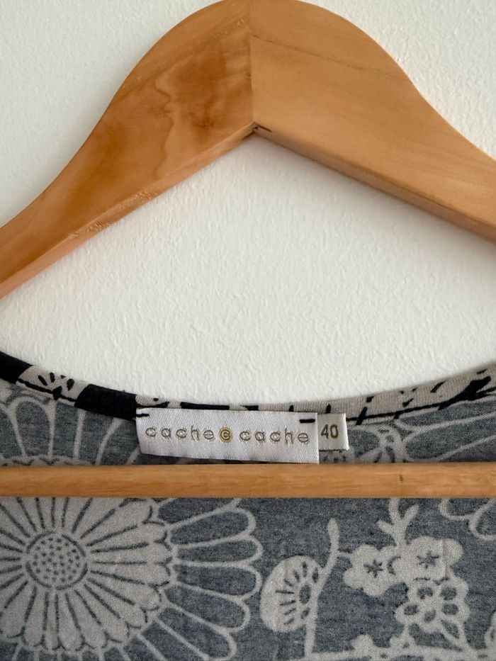 Robe cache cœur noir gris cache-cache taille 40 L - photo numéro 5