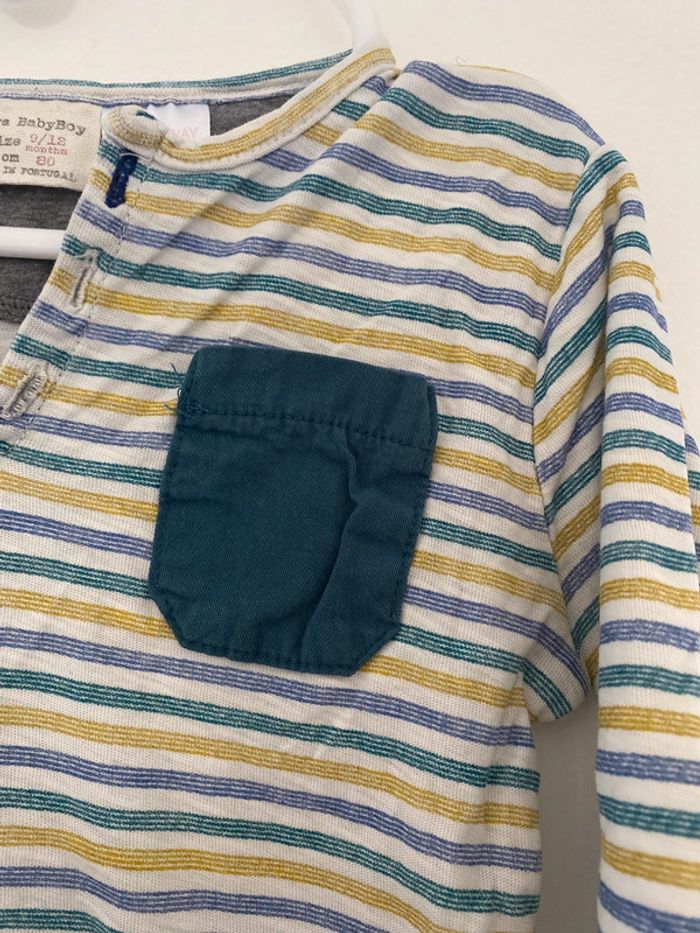 Tee-shirts manche longue zara babyboy 9/12 mois - photo numéro 2
