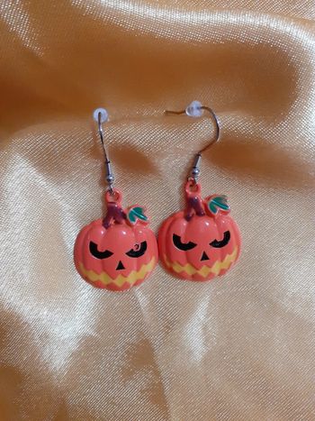 Boucles d'oreilles pendentif citrouille