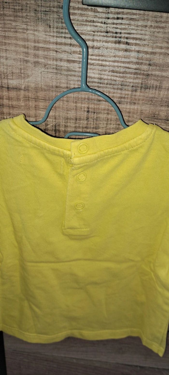 Tee-shirt jaune Du Pareil au Même 12 mois - photo numéro 5