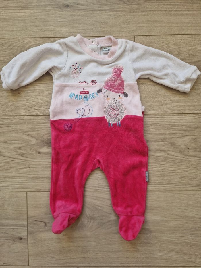 Lot de 7 Pyjamas velours bébé 3 mois - photo numéro 2