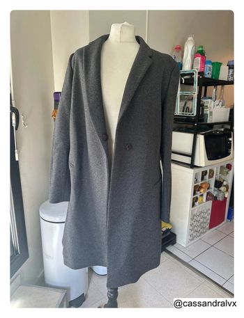 Manteau veste longue grise en laine - Zadig & Voltaire Deluxe