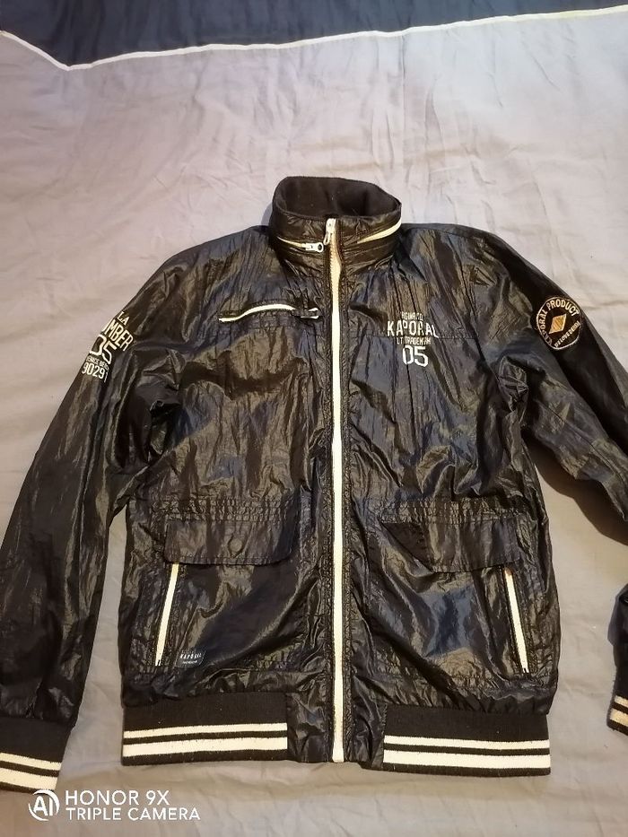 blouson mi-saison Kaporal, style froissé, 14 ans
