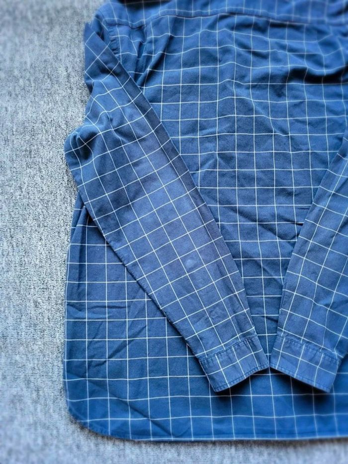 Chemise Lacoste Bleu à Carreaux Blanc - Manches Longues - Taille L - 100 % Coton - photo numéro 11