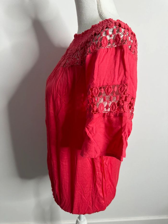 Blouse en dentelle rose fuchsia Blancheporte T38/40 M/L - photo numéro 5