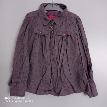 Blouse lilas taupe 4ans