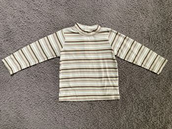 Teeshirt ML vert/blanc/marron 23 mois