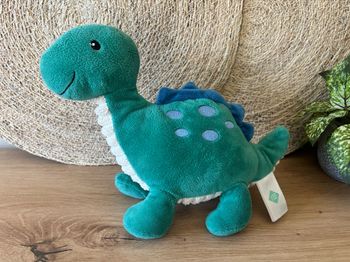 Doudou dinosaure vert bleu tex baby