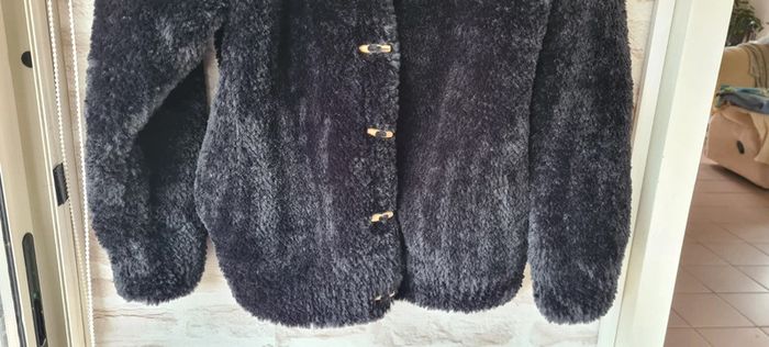 Blouson/doudoune noir fait main - photo numéro 8