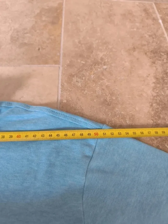 Polo Ralph Lauren XXL bleu ciel Pima coton logo coloré excellent état sauf tâches au dos - photo numéro 8