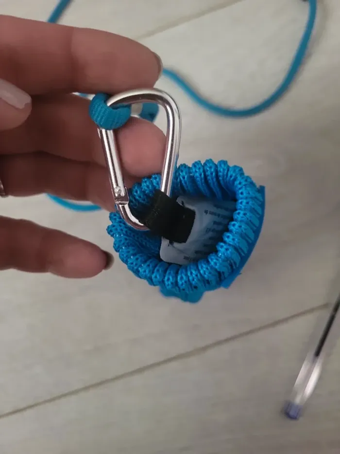 Pochette bleue avec cordon - photo numéro 3