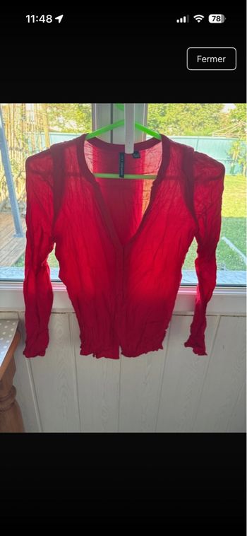 Blouse rouge taille XS 