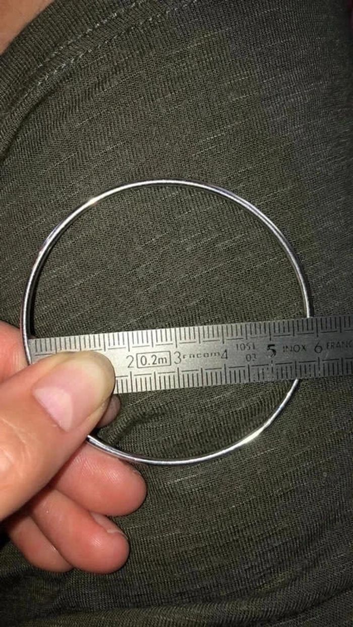 Bracelet jonc fin en argent - photo numéro 3