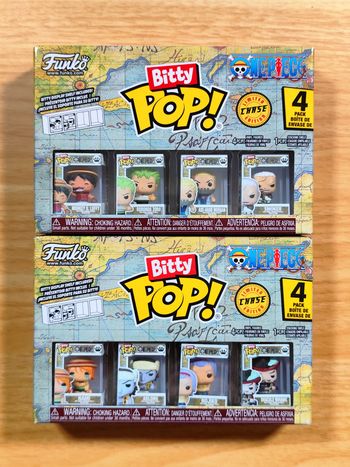 Lot 2 Boîtes Bitty Pop! One Piece - 8 Figurines dont 2 CHASE (Smoker & Mihawk)