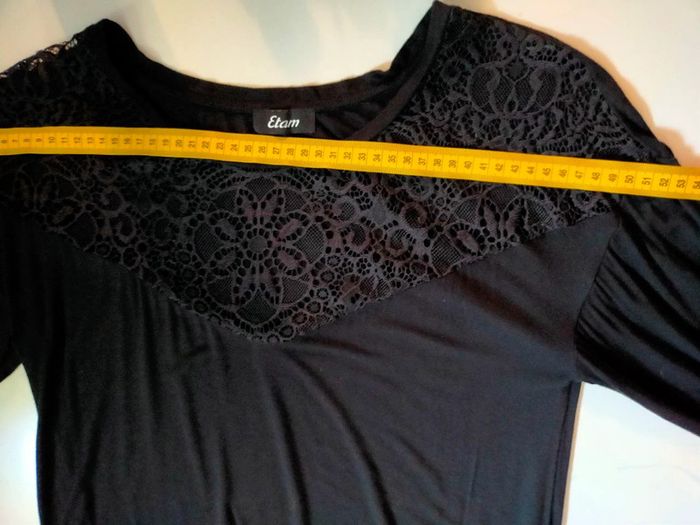 Haut noir Etam à dentelle – Taille M - photo numéro 7