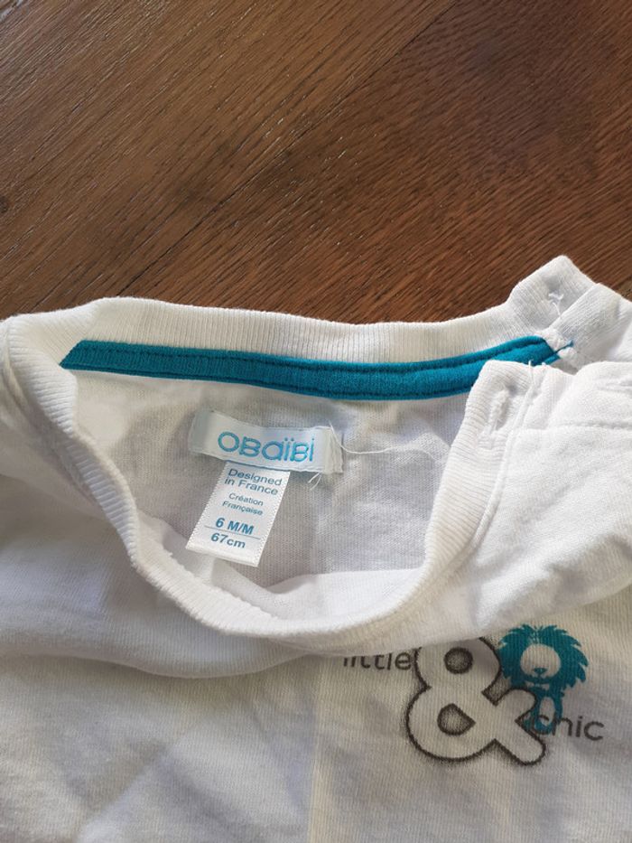 T shirt obaibi taille 6 mois - photo numéro 2