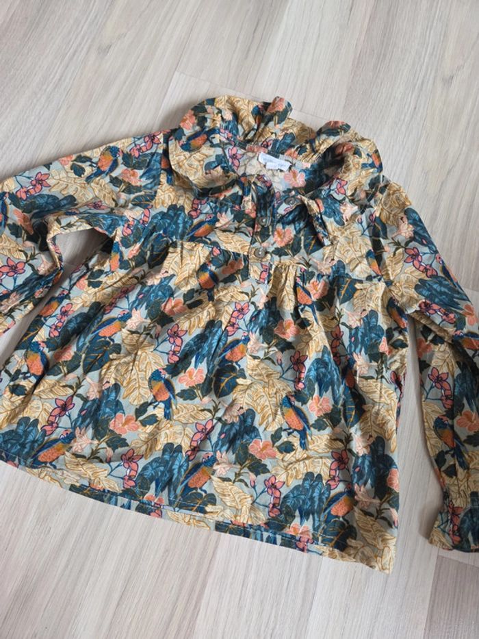 Blouse imprimé végétal taille 5 ans vertbaudet - photo numéro 2