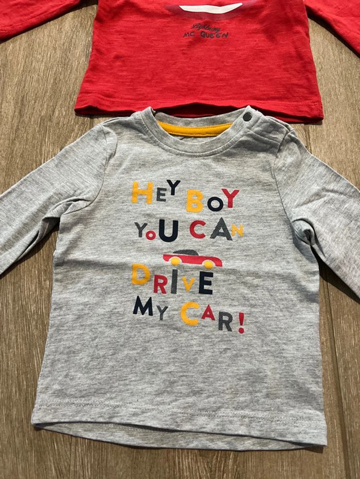 2 t-shirt manche longue orchestra car taille 9 mois - photo numéro 2