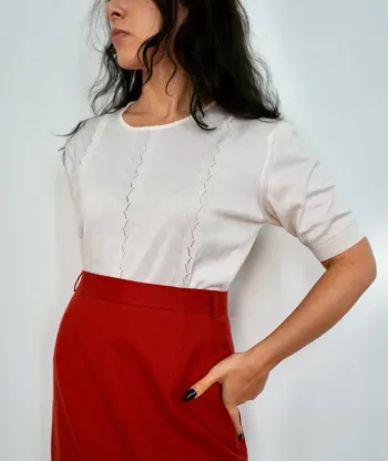 Pull vintage manches courtes