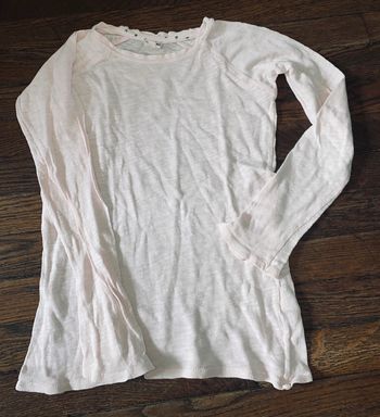 T-shirt lin rose bonton