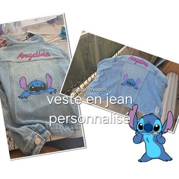 Veste jean stitch personnalisé
