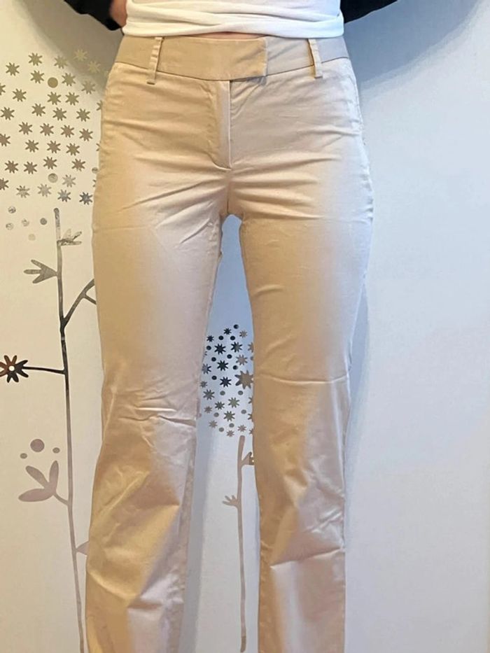 Pantalon Massimo Dutti crème - photo numéro 2