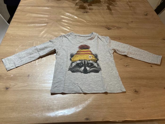 Teeshirt manches longues gris taille 3 ans