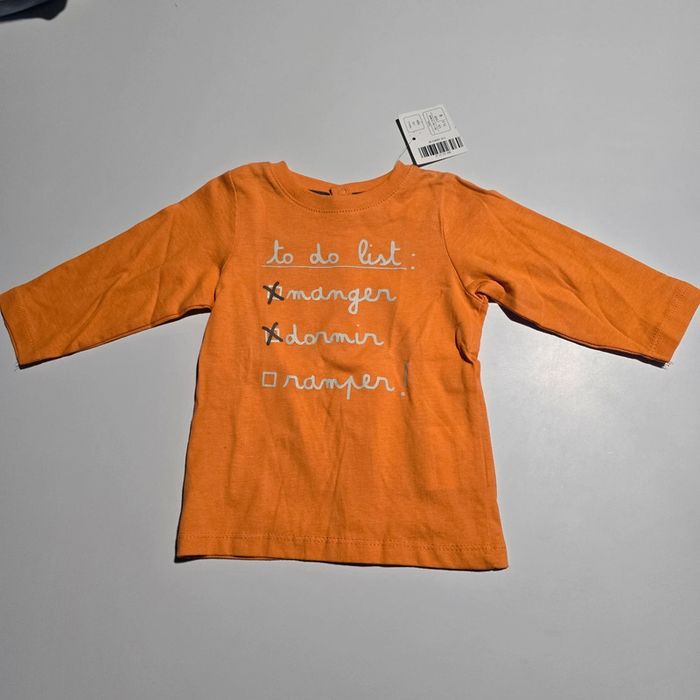 T-shirt manches longues neuf - kimbaloo - 9 mois