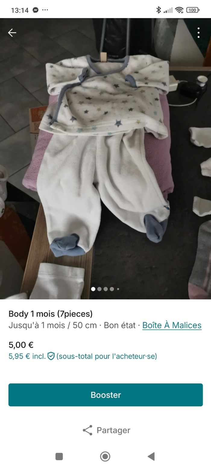 Body 1 mois (Lot) - photo numéro 2