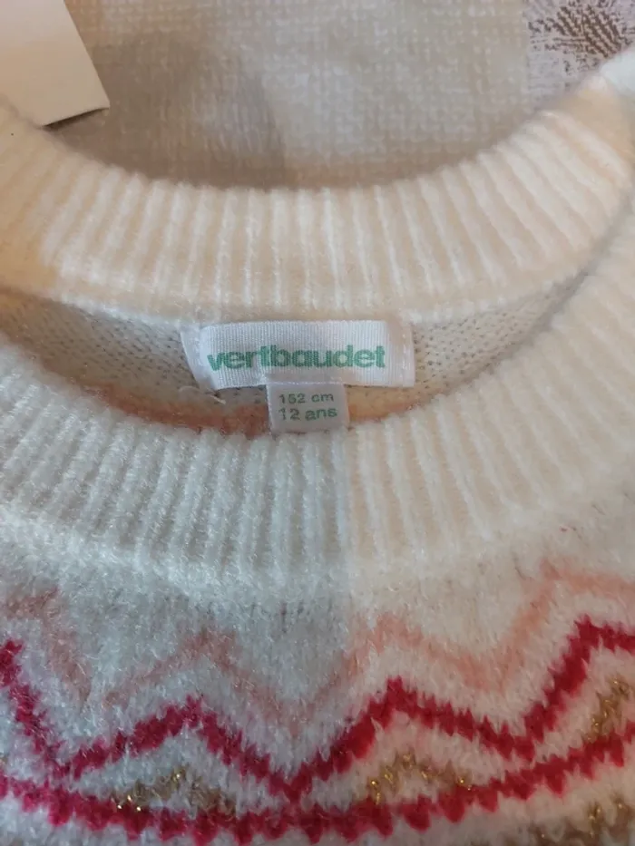 Pull de Noël neuf Vertbaudet 12A - photo numéro 5