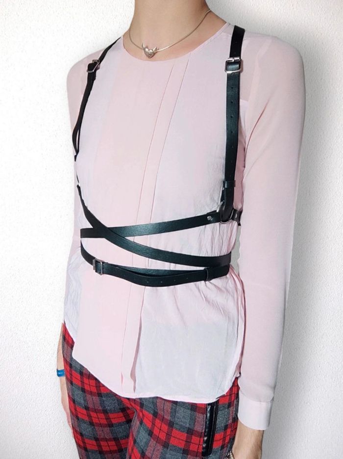Blouse plissé rose pastel / Salsa - 34/XS à 36/S