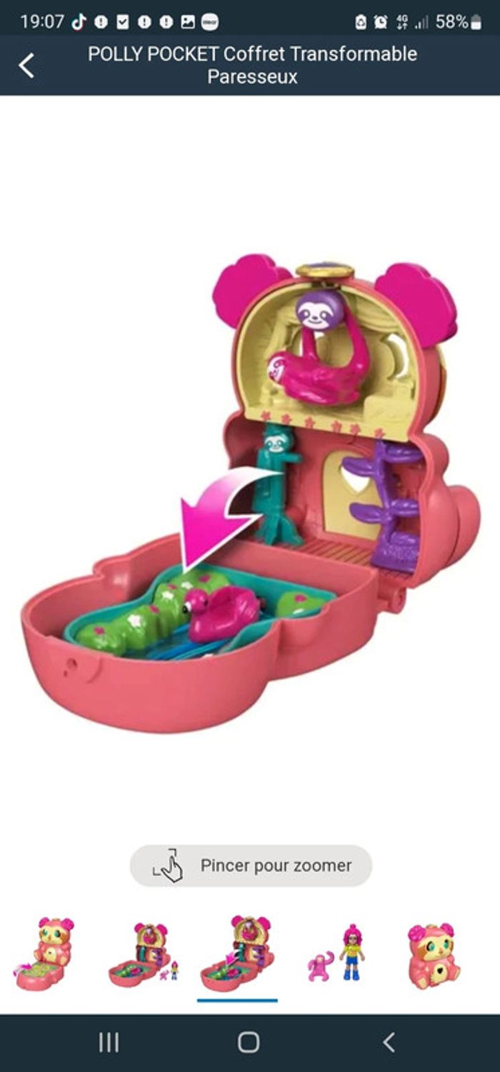 Polly pocket coffret transformable paresseux - photo numéro 5