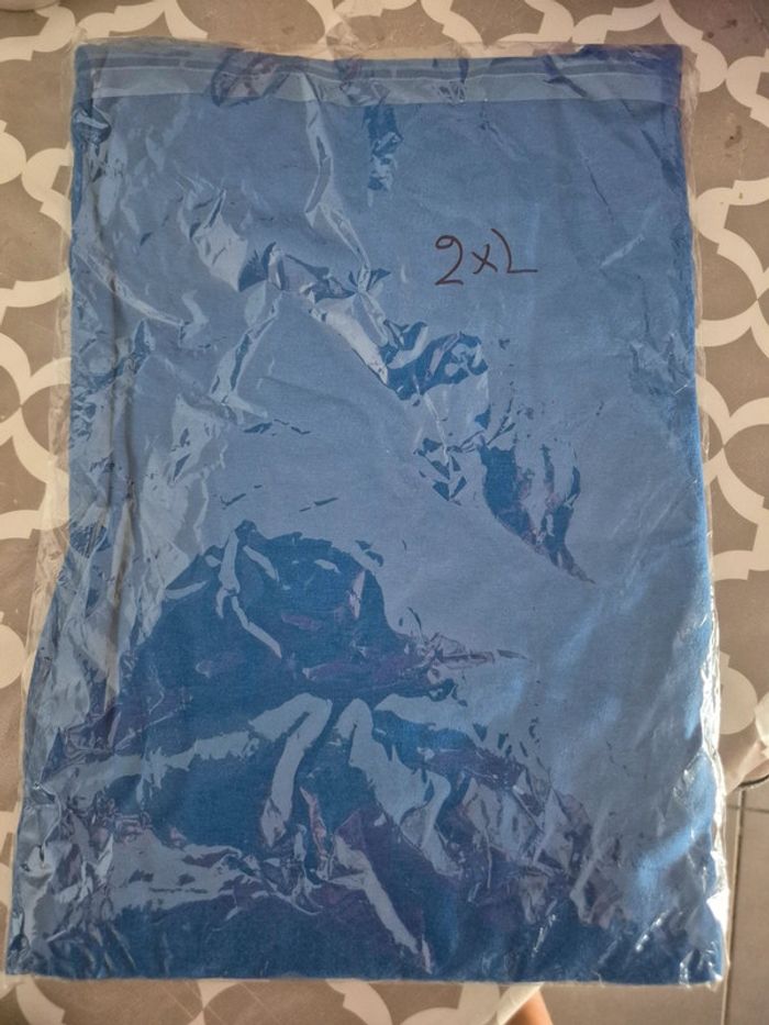 T-shirt homme bleu à manches courtes Keya neuf, taille 2XL - photo numéro 2