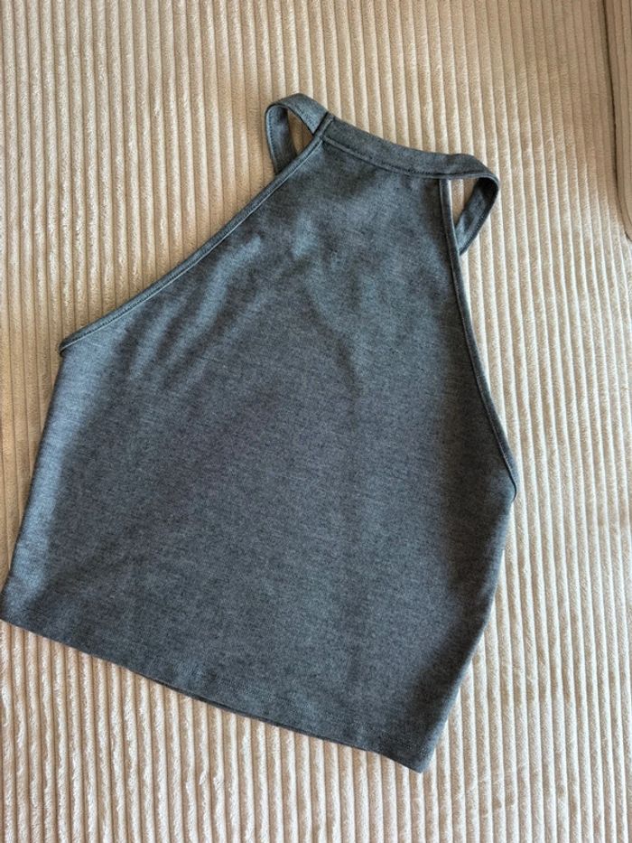 Débardeur gris chiné Zara - photo numéro 4