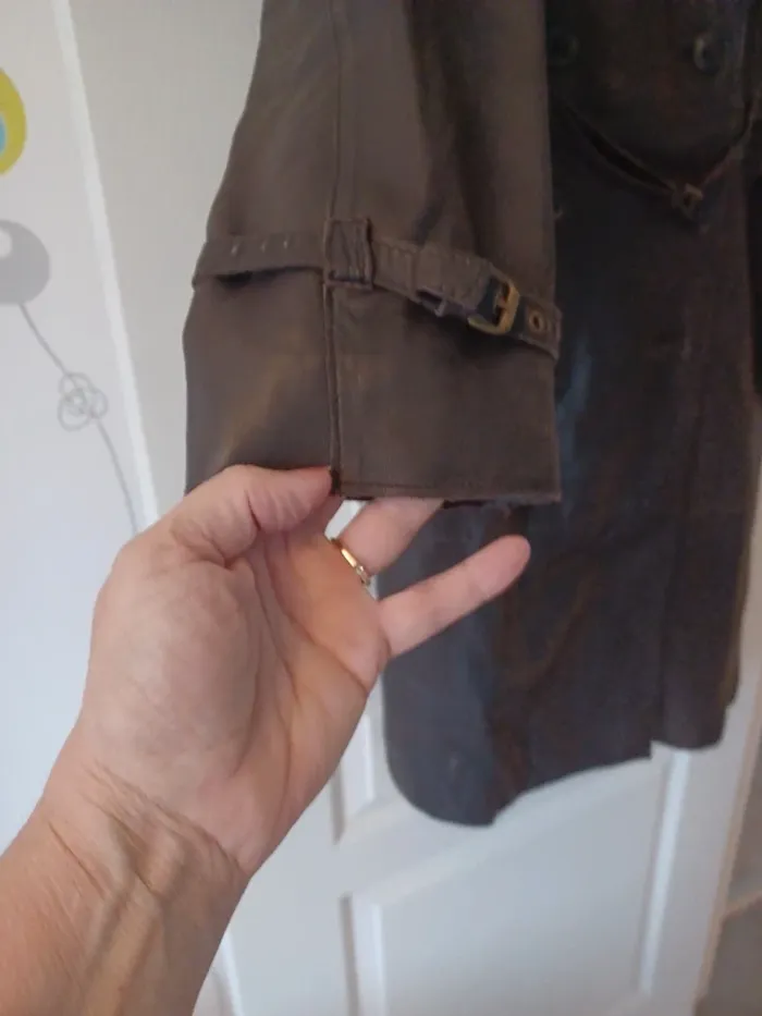 Veste longue cuir doublée - photo numéro 6