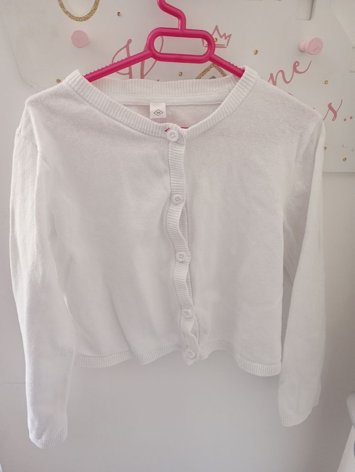 Gilet fin blanc 5-6 ans - photo numéro 2