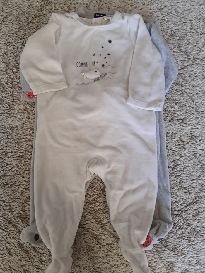 Lot de 5 pyjamas velours 6 mois - photo numéro 6