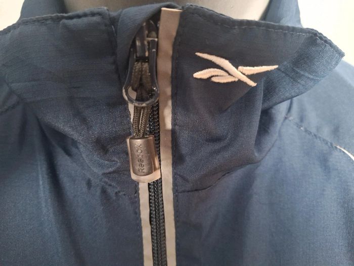 Veste Reebok Hockey M vintage bleu marine zippée sport brodé (545) - photo numéro 3