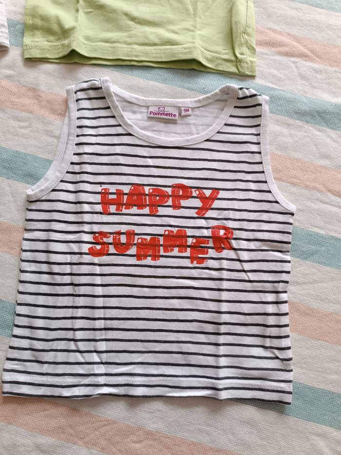 Lot 4 tee shirt sans manches 9 mois - photo numéro 5