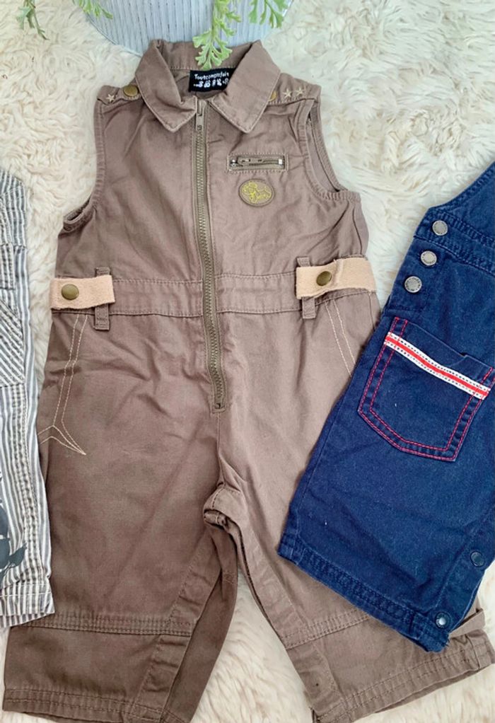 3 salopettes garcons 3mois - photo numéro 4