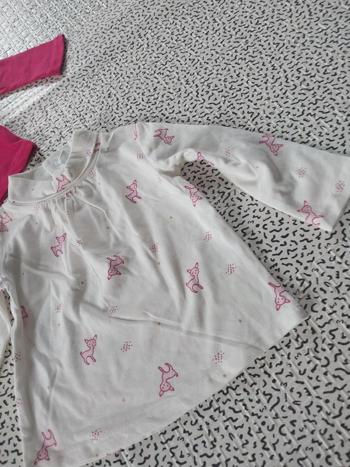 Lot 2 hauts manches longues bébé – 6 mois – Tex Baby - photo numéro 2
