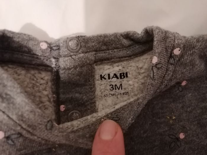 Pull gris foncé fille 3 mois - photo numéro 3