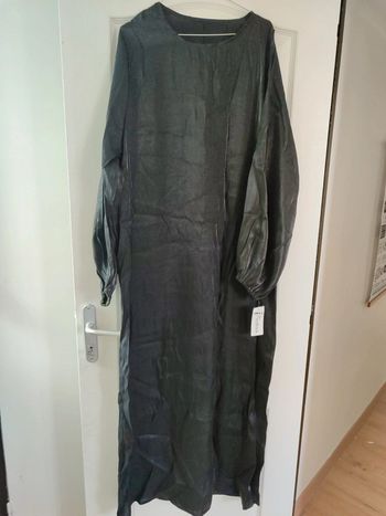 Robe abaya noire irisée