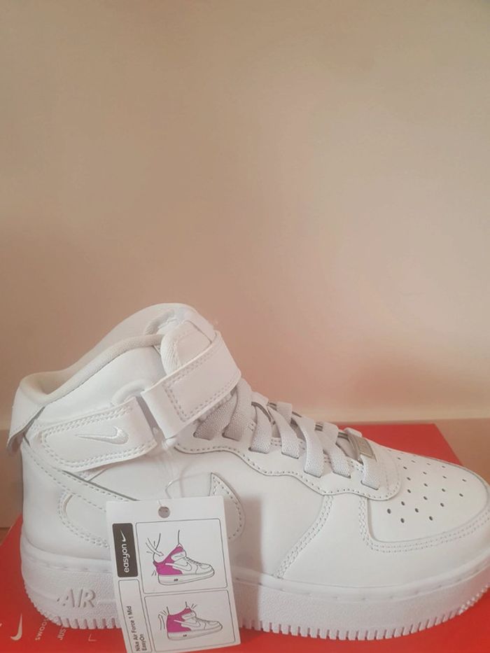 Nike Air Force 1 Mid "full white"(36) - photo numéro 2