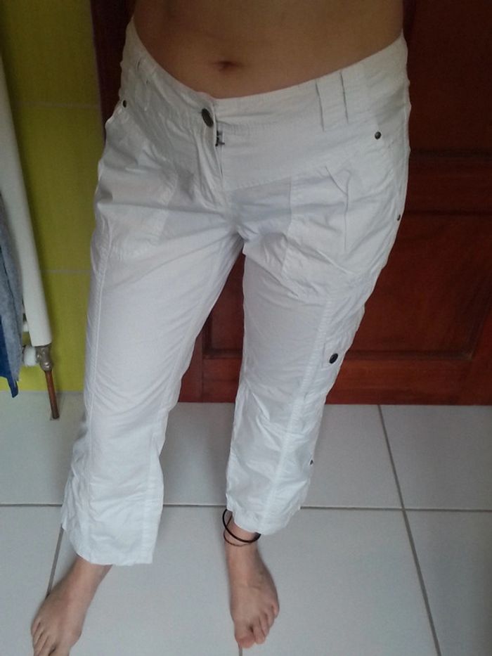 Pantacourt femme blanc Cache Cache